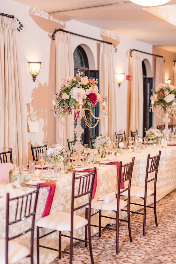 Long Wedding Tablescape -Photo by Stephanie Kase Photography