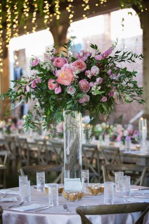 Tall pink wedding centerpiece - Photography: 6 of Four