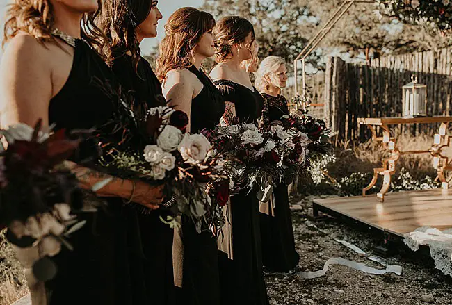 boho black bridesmaid dresses