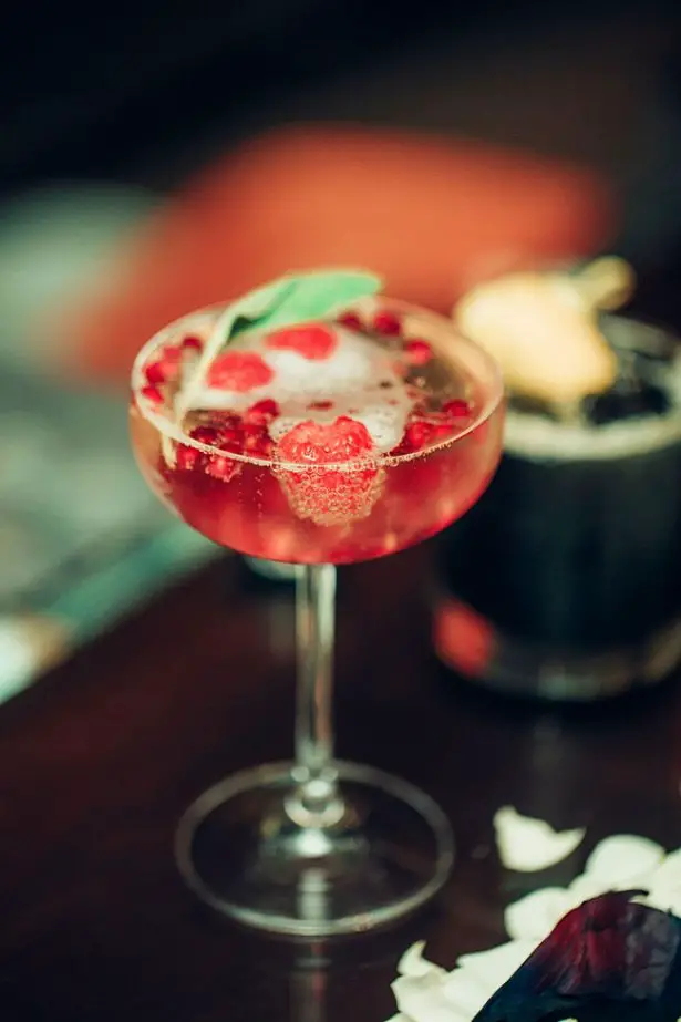 Custom red wedding cocktail - Little Honey Photography