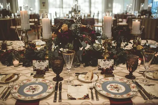 Head table for wedding reception decor ideas - Aileen Elizabeth Photography