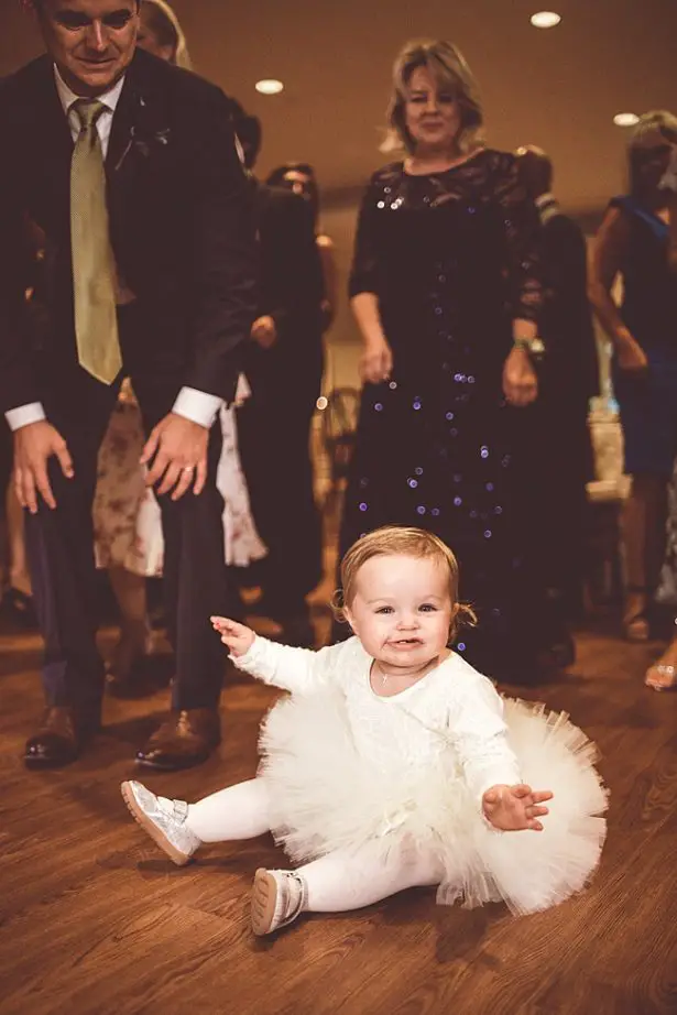 adorable photo of flower girl at reception - Aileen Elizabeth Photography
