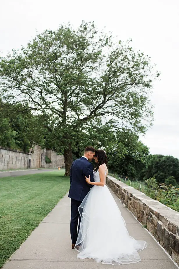 Country Club Wedding photo of bride and groom - Bluespark Photography