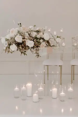 White modern wedding sweetheart table- Foolishly Rushing In Photography
