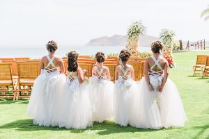 Adorable tulle flower girl dresses with flower crowns - Photography: JBJ Pictures