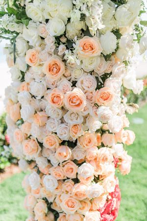 Cabo Destination Wedding with peach wedding flowers - Photography: JBJ Pictures