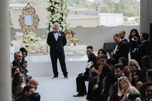 Groom seeing his bride down the aisle - Photo: Dmitry Shumanev Production