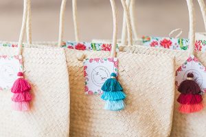 Guest welcome bags with tassels for Cabo Destination Wedding - Photography: JBJ Pictures