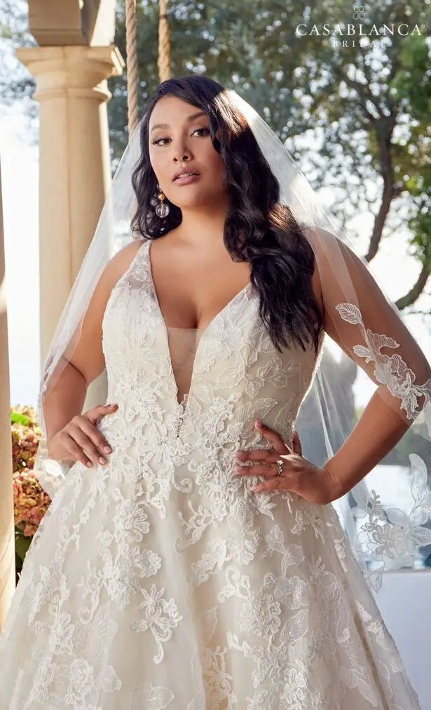 Casablanca plus size wedding on sale dresses