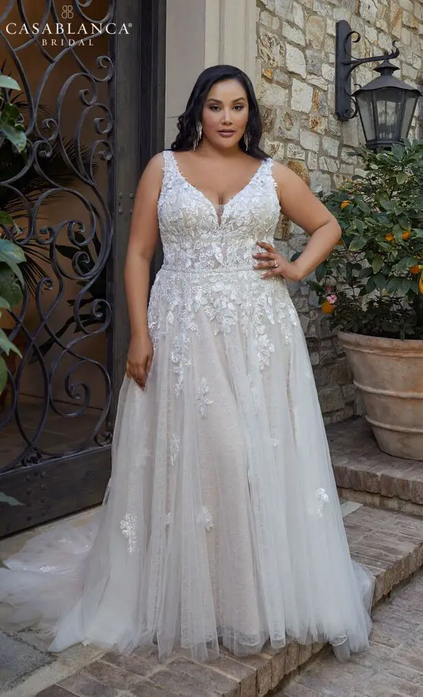 Casablanca plus clearance size wedding dresses