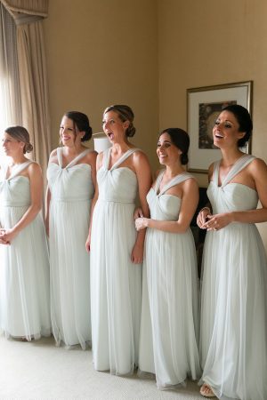 Long light green bridesmaid dresses - Photography: Emilia Jane