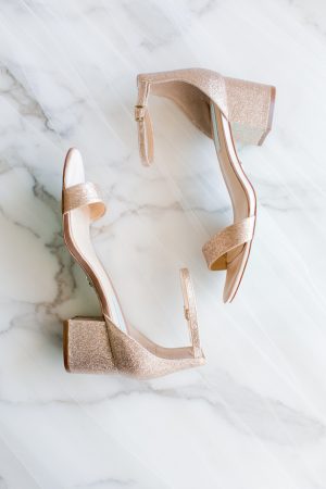 Rose gold metallic glitter wedding shoes - ARTE DE VIE Photography