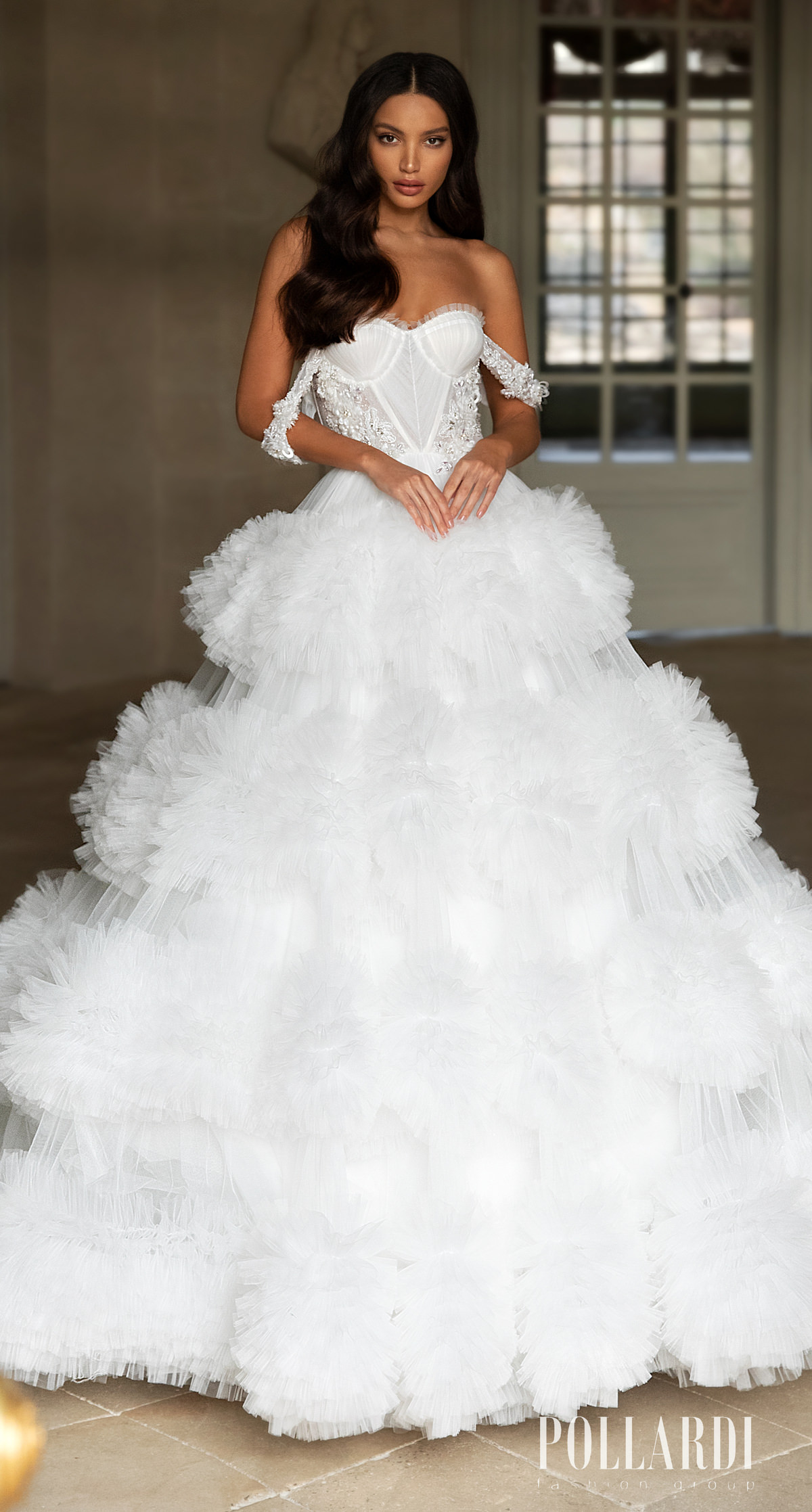 Pollardi Wedding Dresses 2021 Royalty Bridal Collection - 3199_1 Royalty