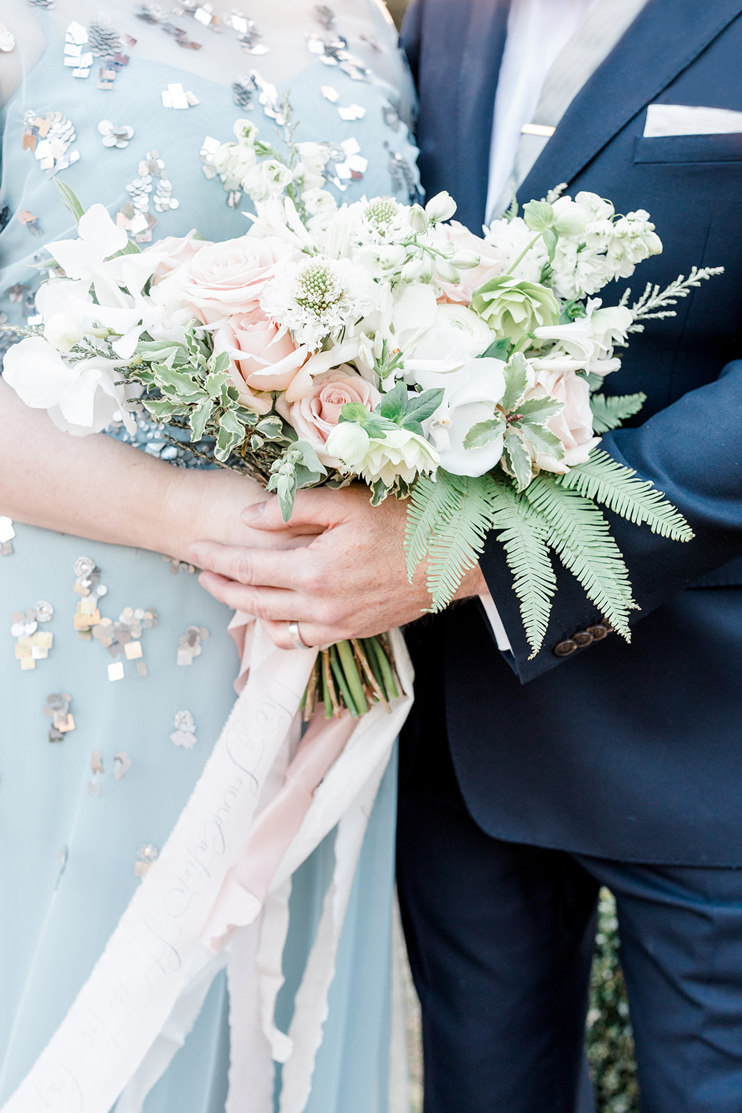 Wedding bouquet with blush roses - Kelsie Scully Photography