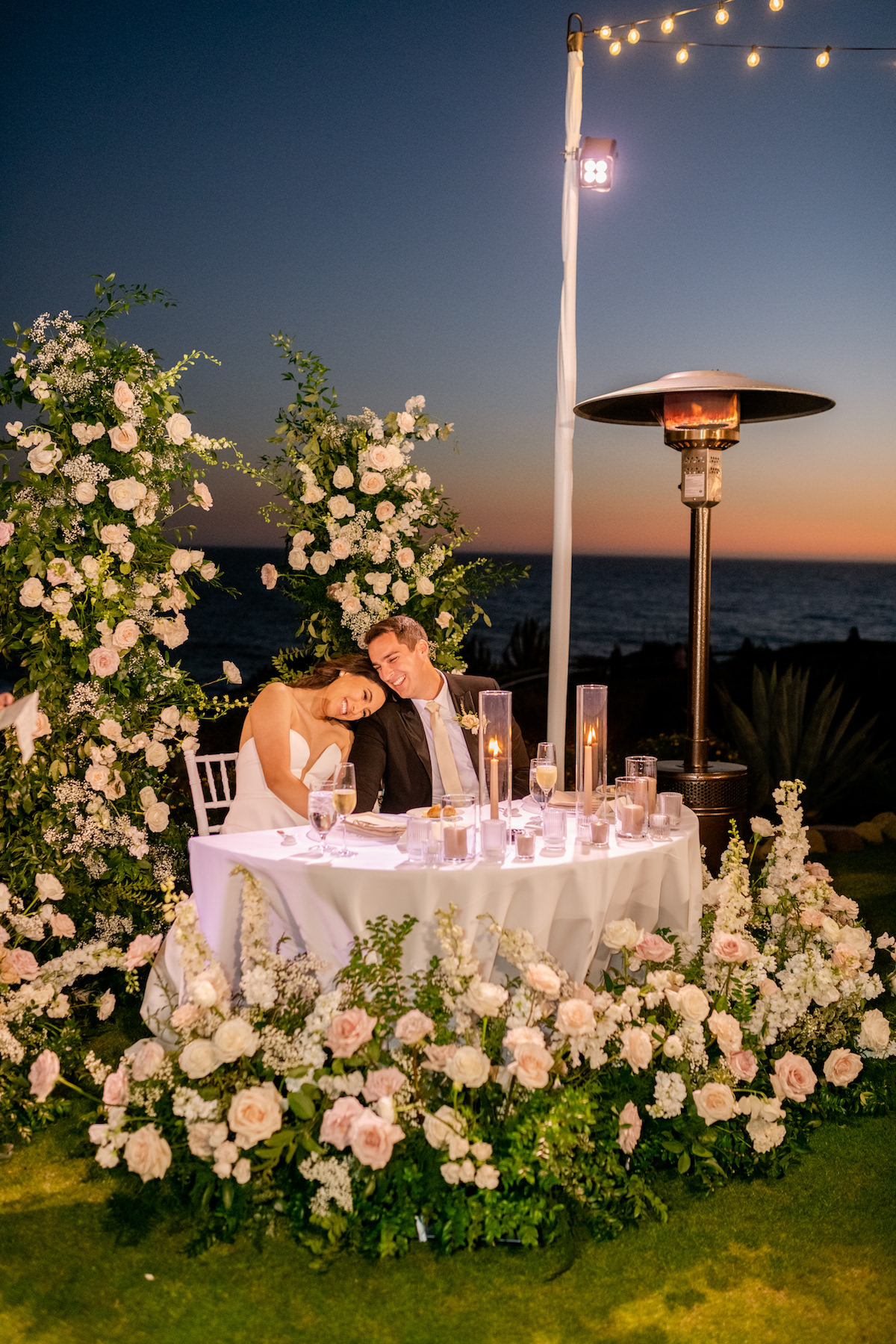 Romantic Sweetheart table spring wedding reception decor - Holly Sigafoos Photo