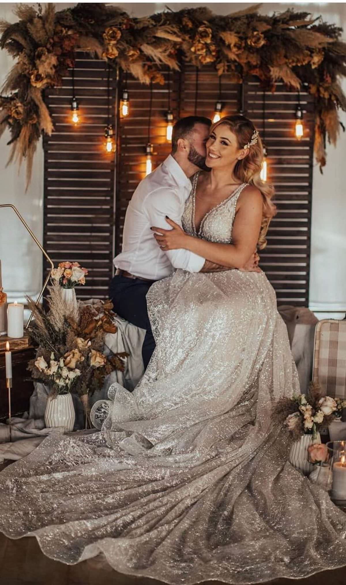 Sparkly Plus Size Wedding Dress by Pollardi