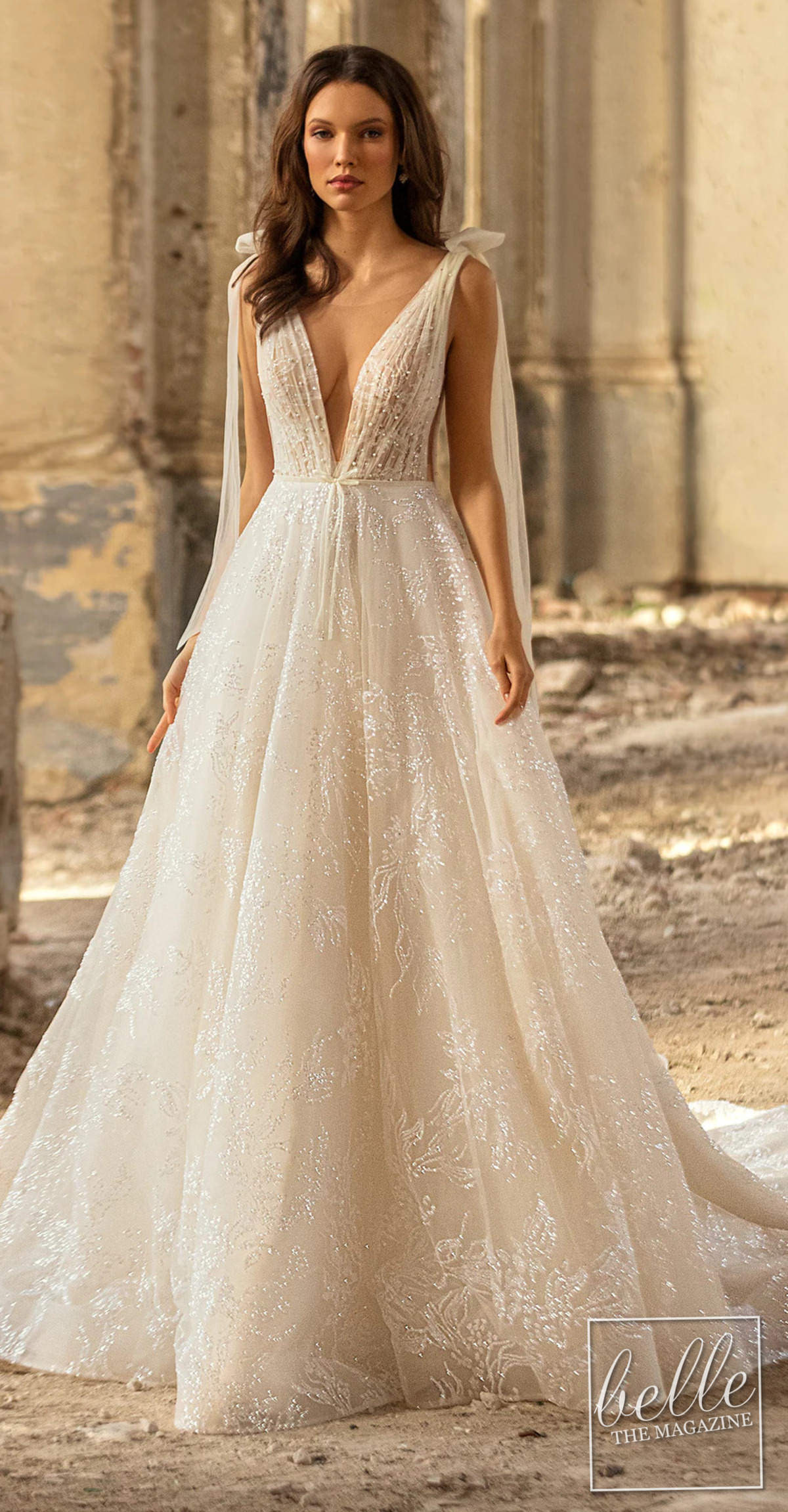Wedding dress trends 2021 - Deep V Necklines - EVA LENDEL Simona