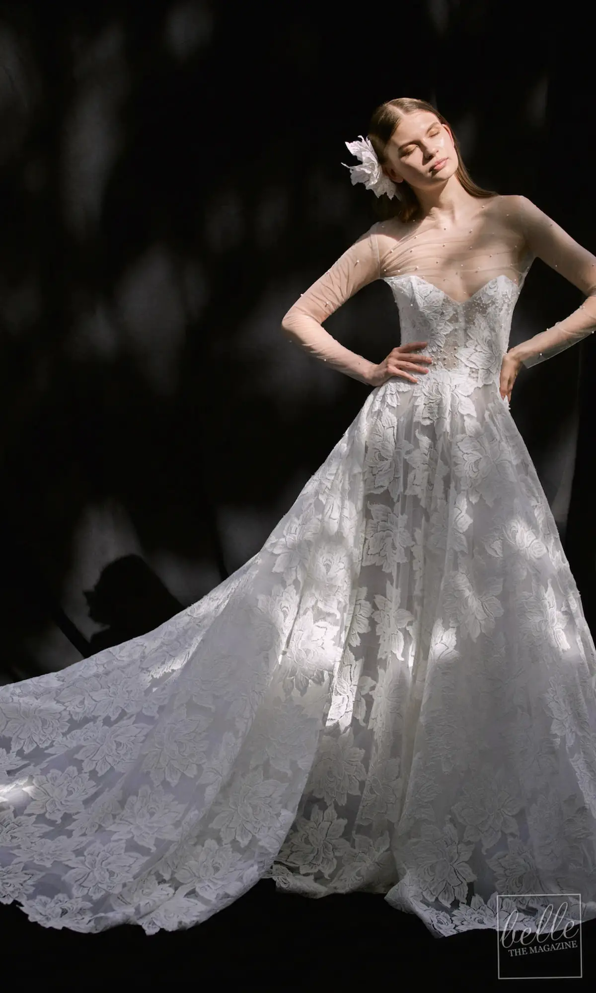 Wedding dress trends 2021 - Florals - FRANCESCA MIRANDA Teresa