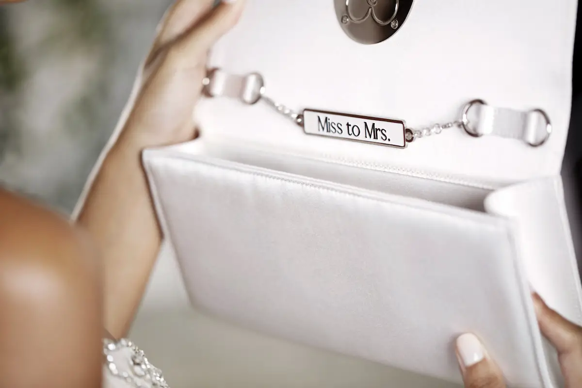 White Bridal purse - The Mrs Clutch