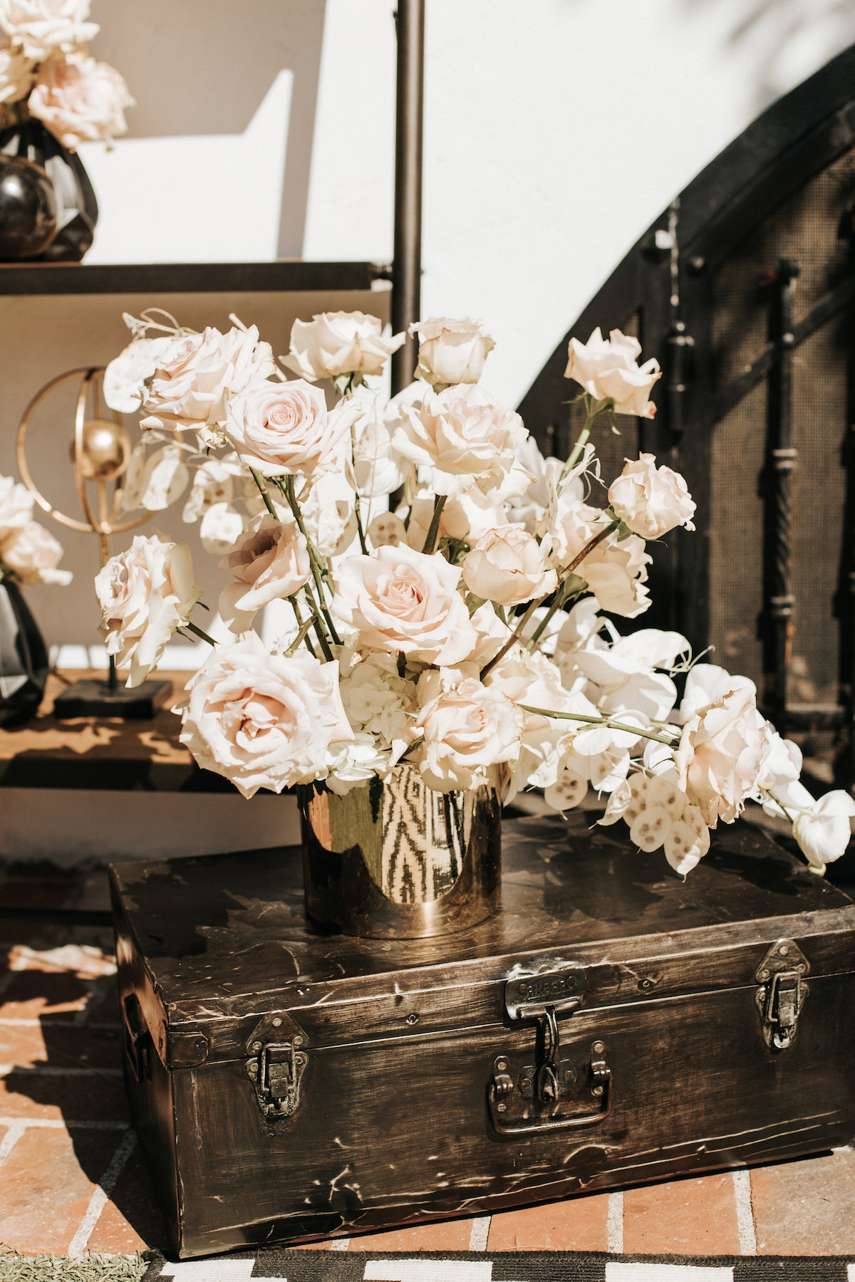 Blush rustic wedding flowers - Sydney Bliss Photography