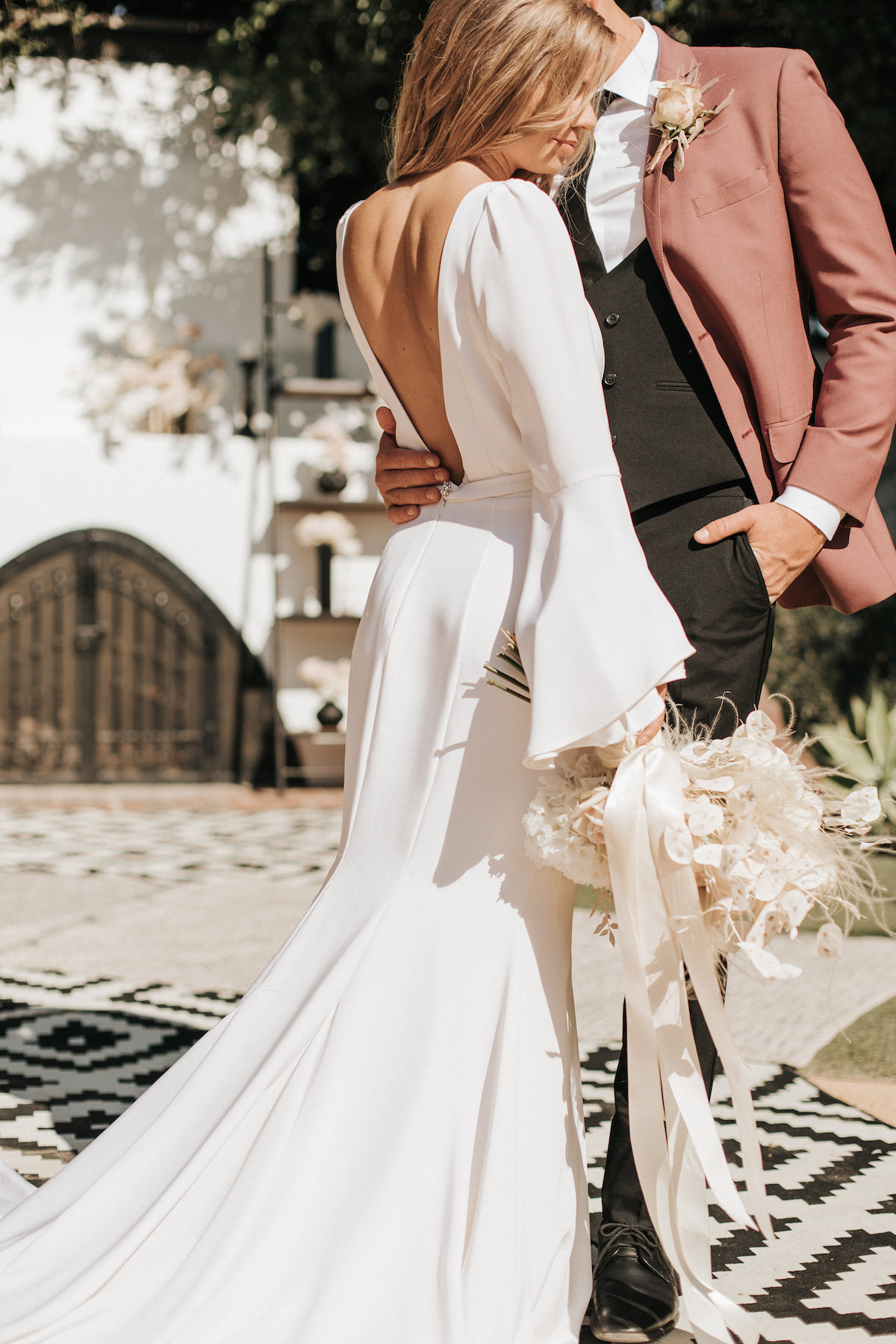 Boho simple wedding dress - Sydney Bliss Photography