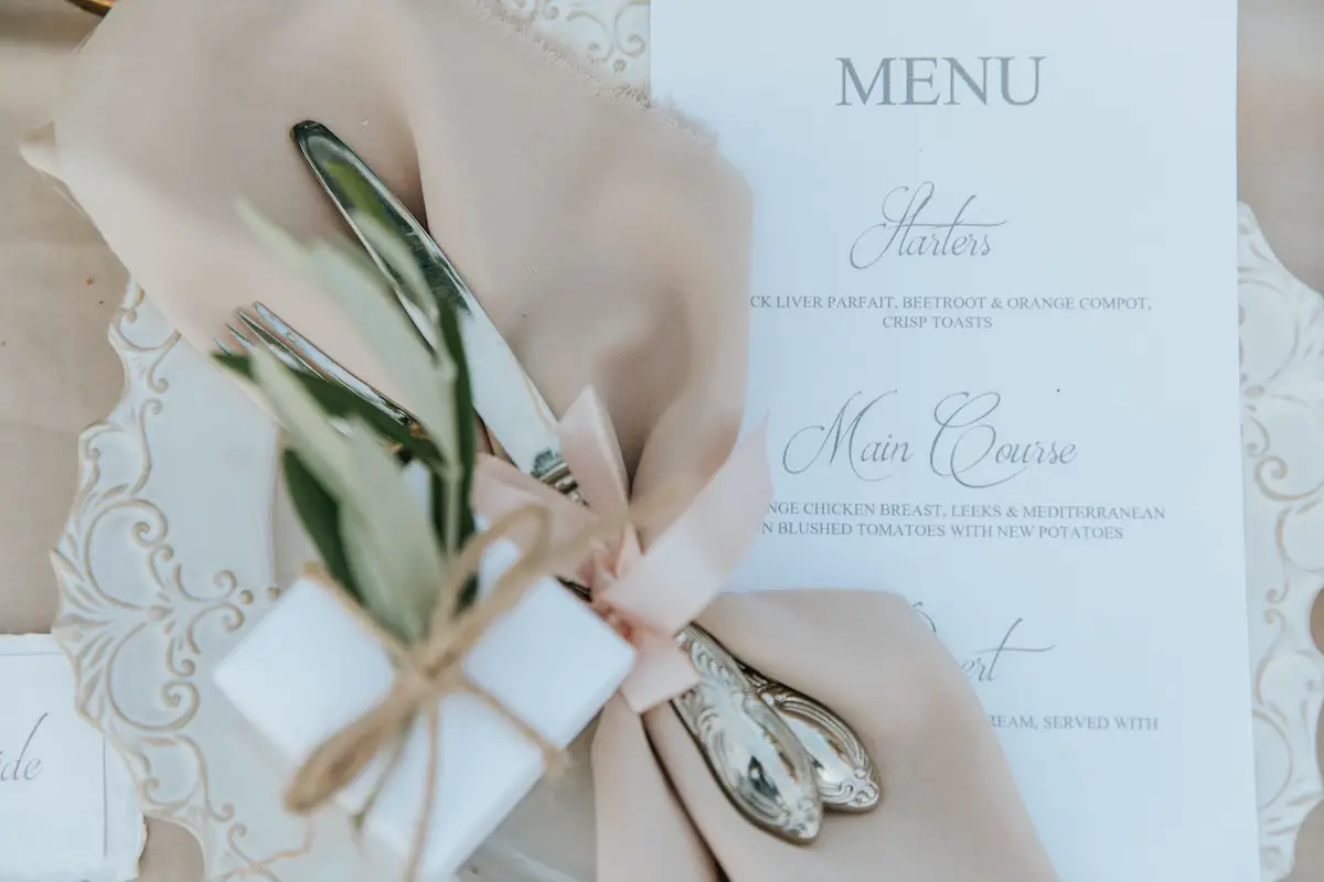 wedding menu card – Antonio Lucá Photographer