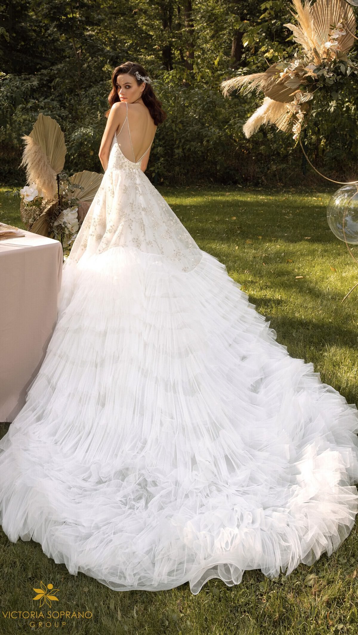 Ruffled Vinatge Wedding dress by Victoria Soprano 2022 Bridal Collection