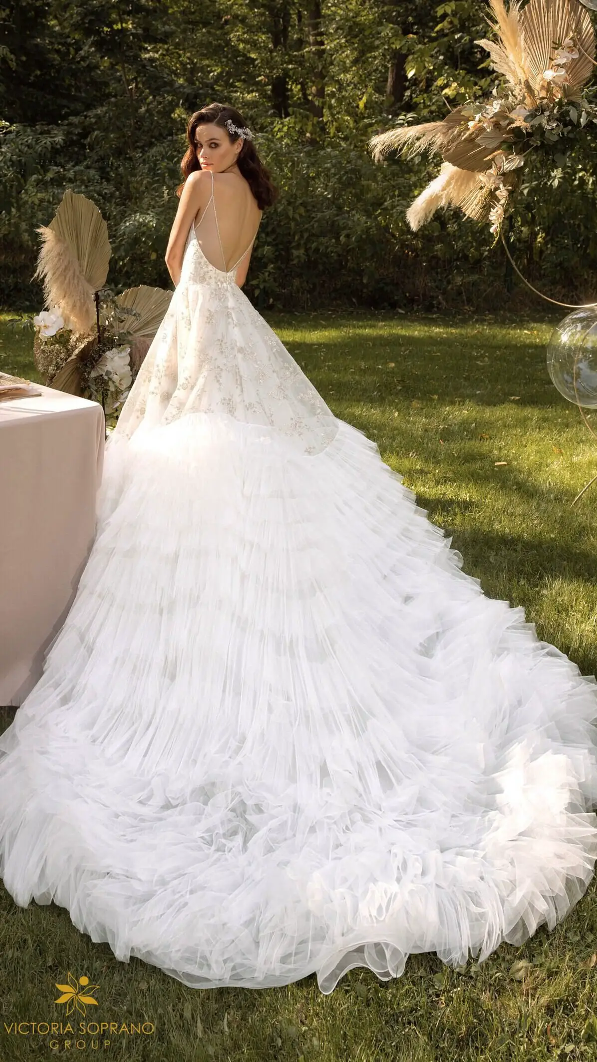 Ruffled Vinatge Wedding dress by Victoria Soprano 2022 Bridal Collection