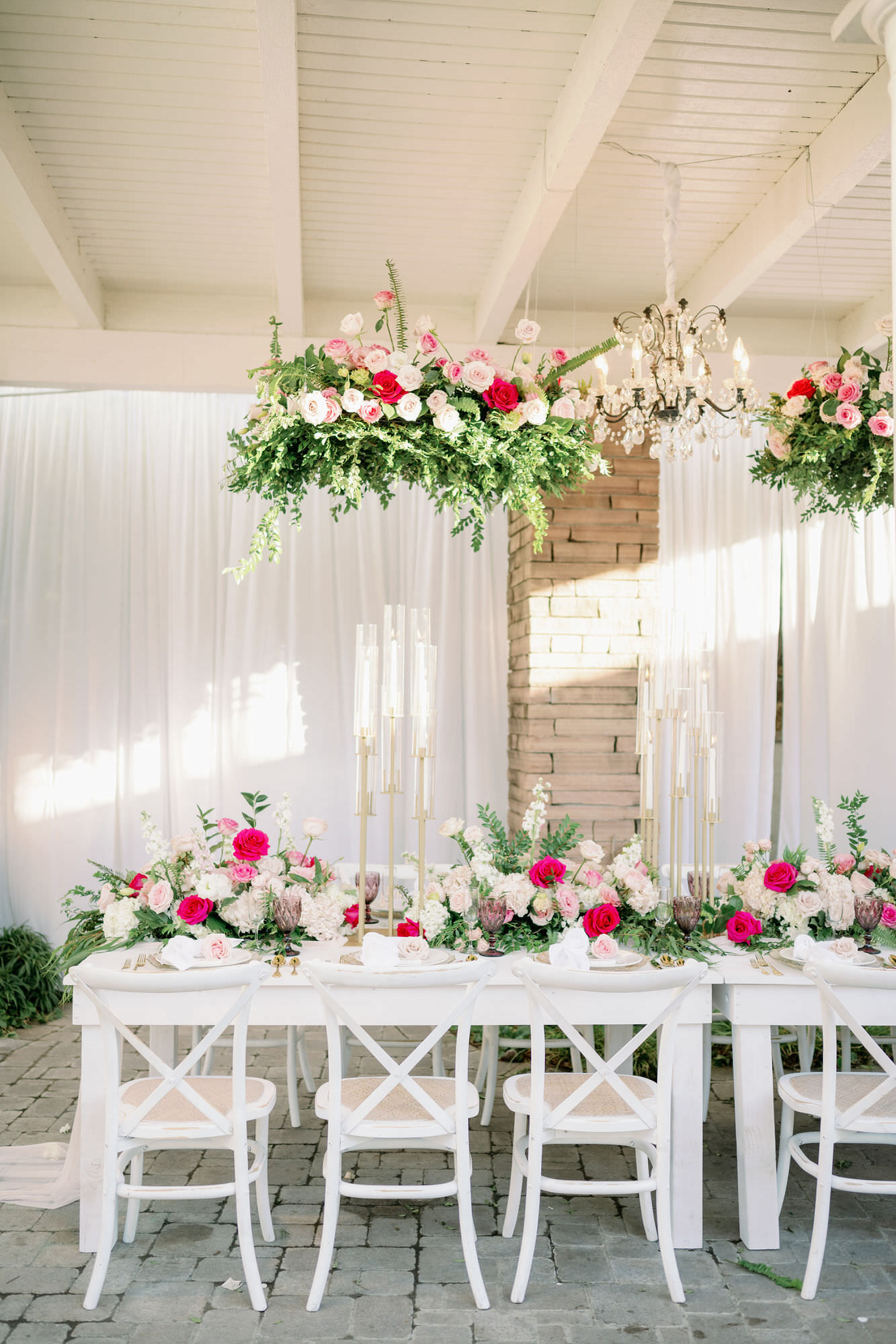 Summer outdoor reception table - Peony Park Photography