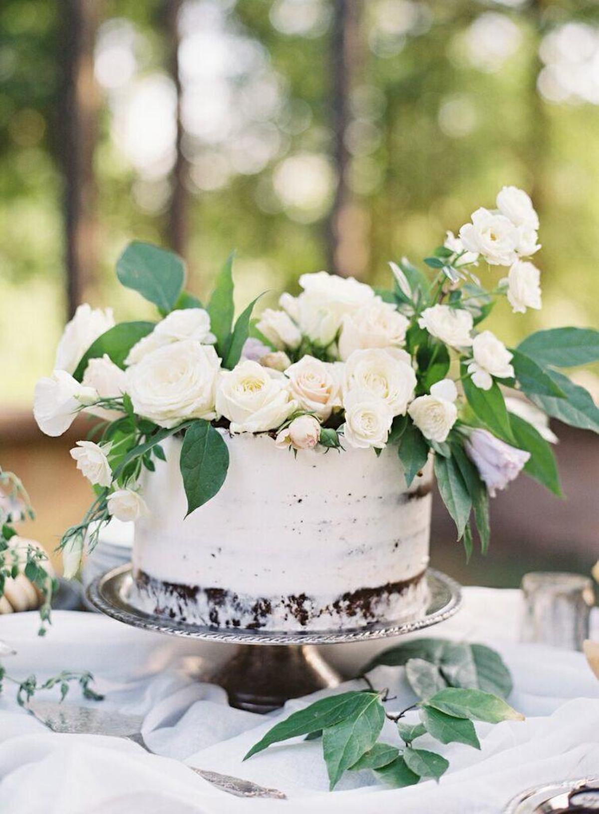 One Layer Wedding Cake - Bit of Ivory Photography
