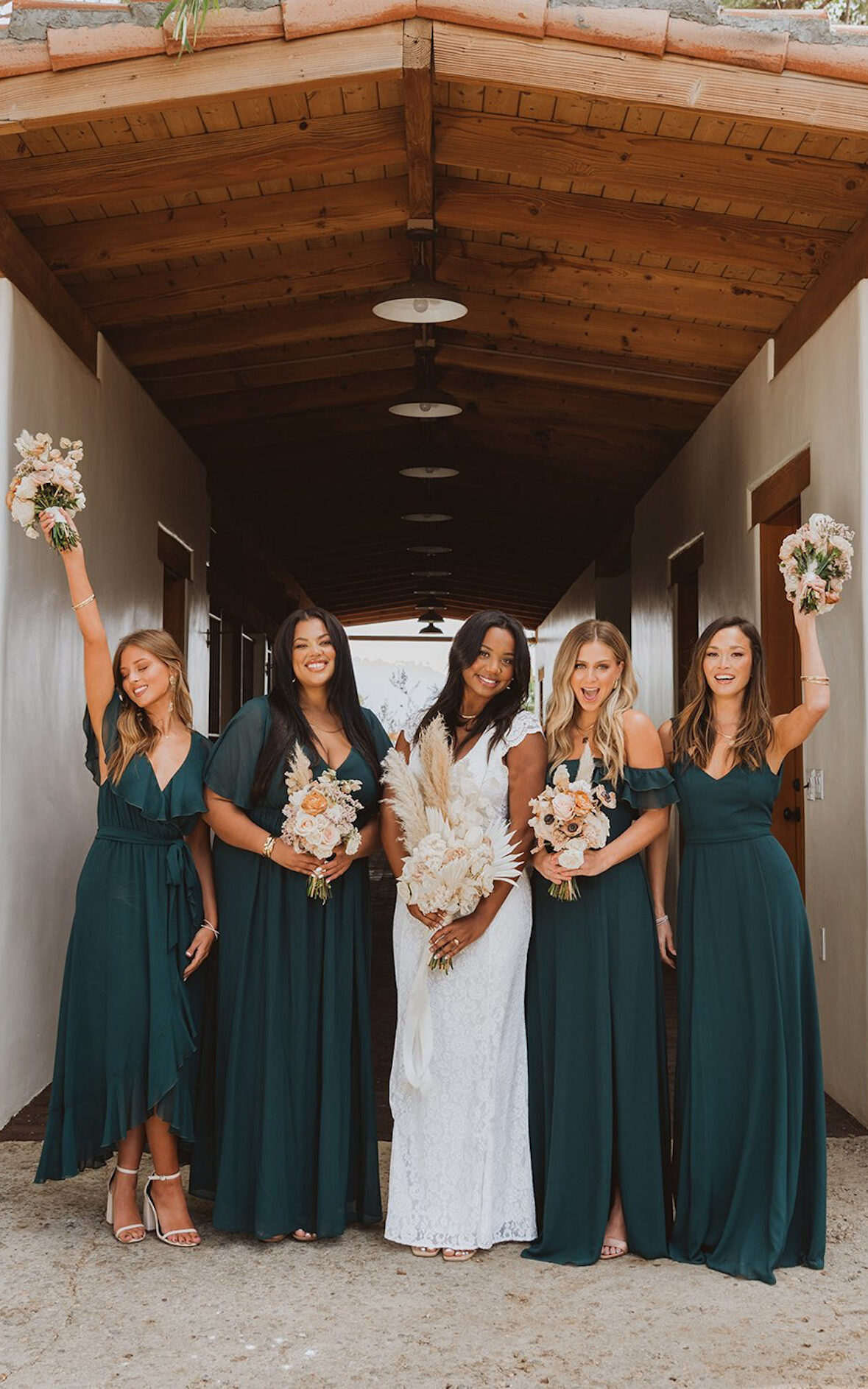 Forest Green Bridesmaid Dresses for your autumn wedding - Sow Me Your Mumu