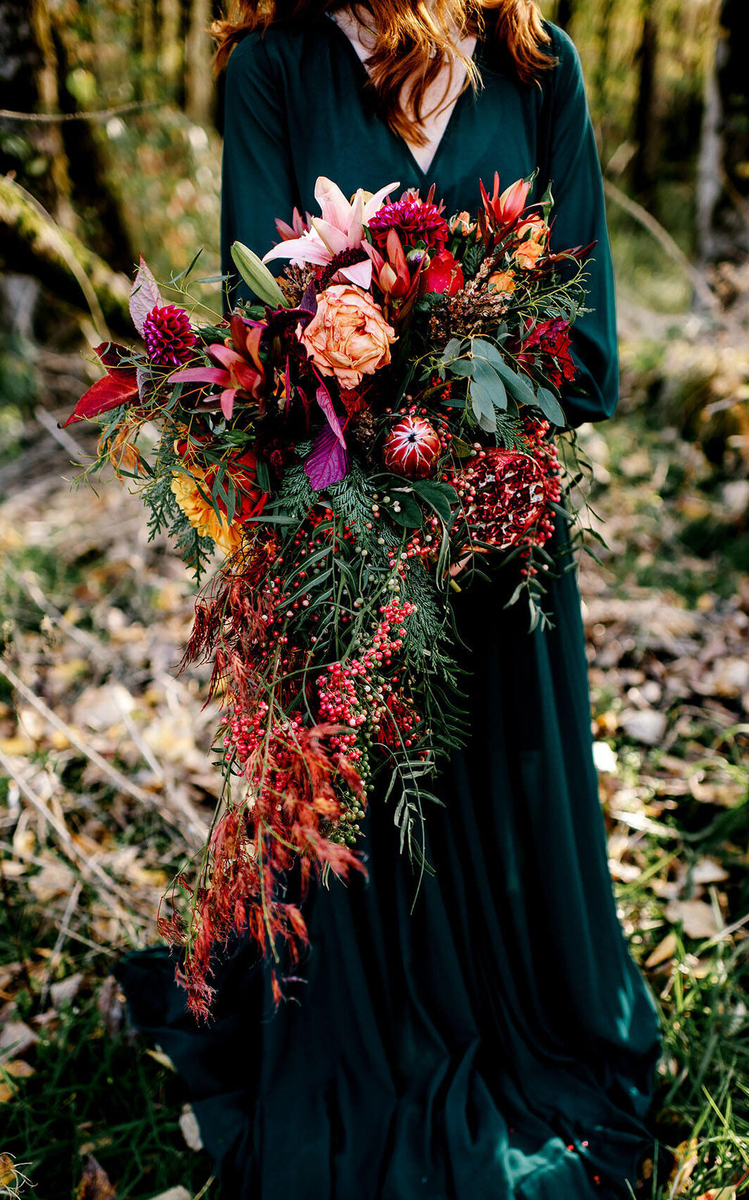 Forest Green Wedding Inspiration - fall wedding colors -Karina & Maks Photography
