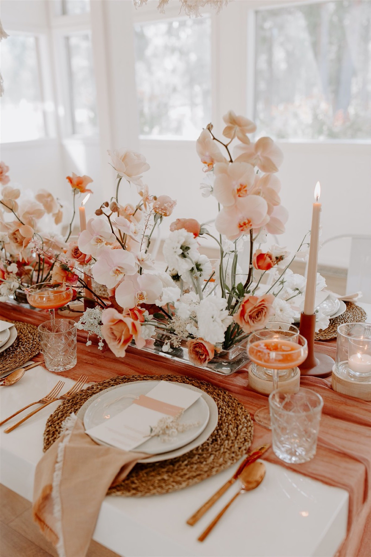 Terracotta Wedding Table Decorx - fall wedding colors - Mae&Co Creative