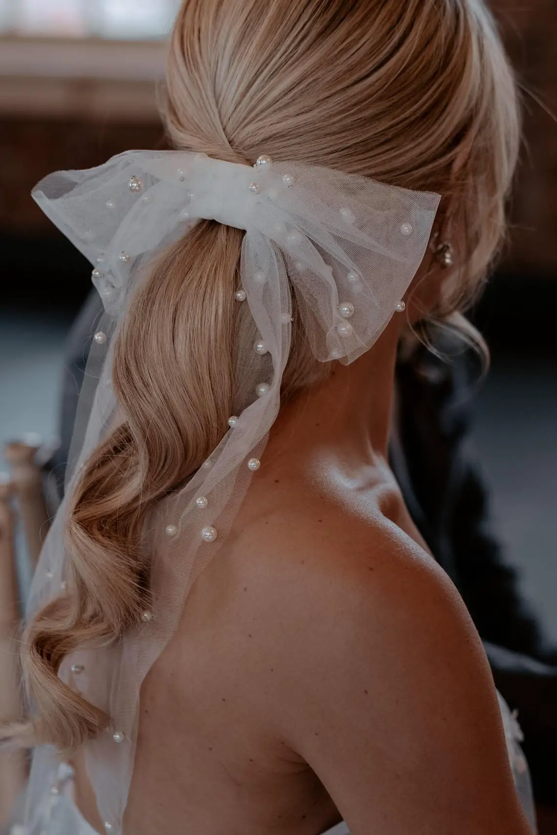 Pearl Wedding Hair Bow - TheBohoBrideUK