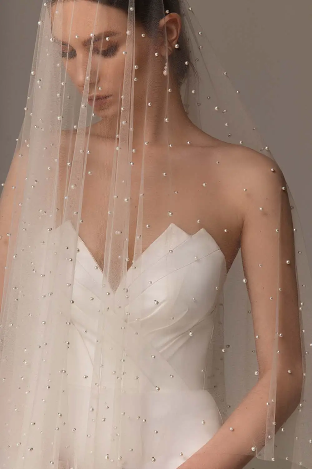 2022 Wedding Trends Pearl Bridal Veil - WONA Concept