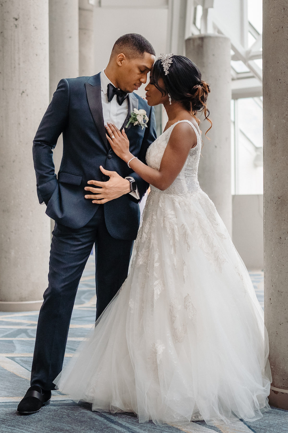 Romantic bride and groom photo - Tunji Studio Photography