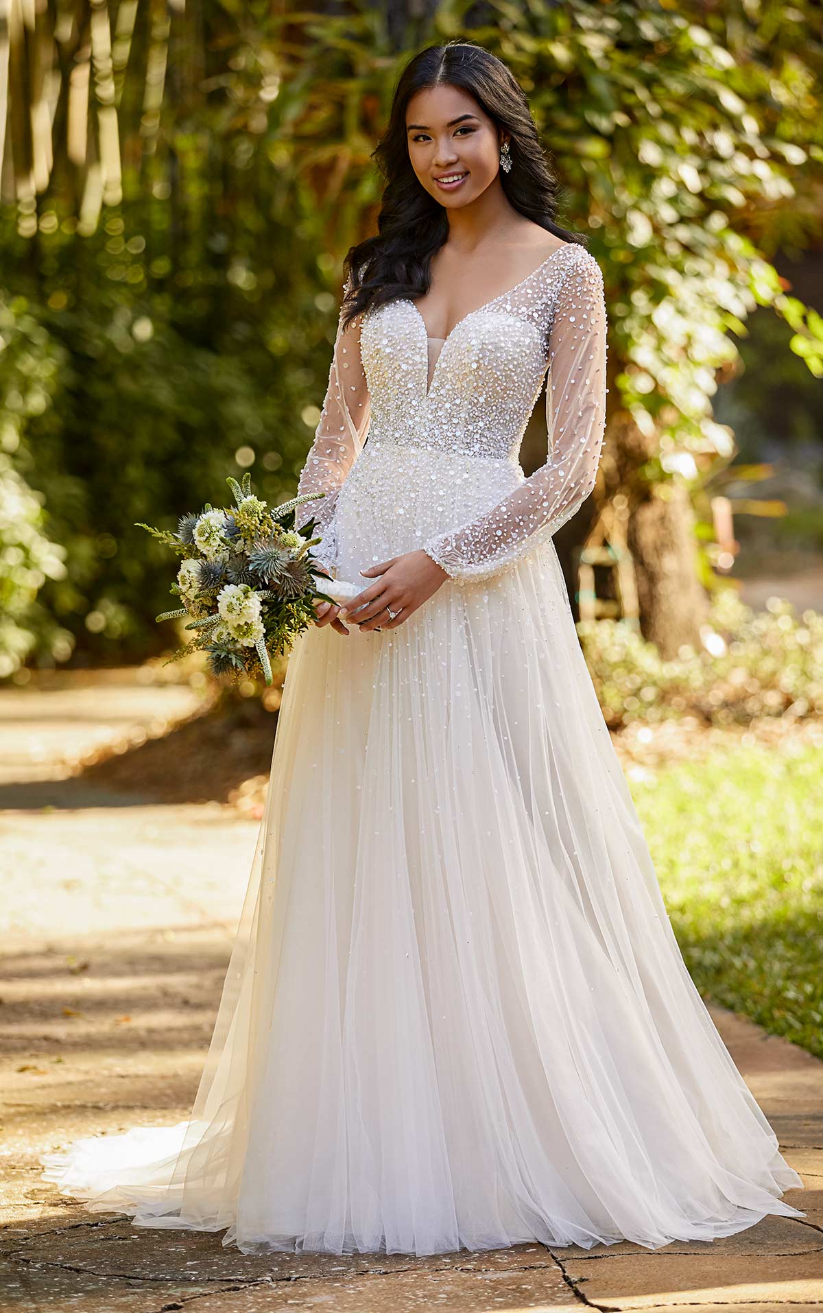Wedding Dress with Pearls by Essense of Australia