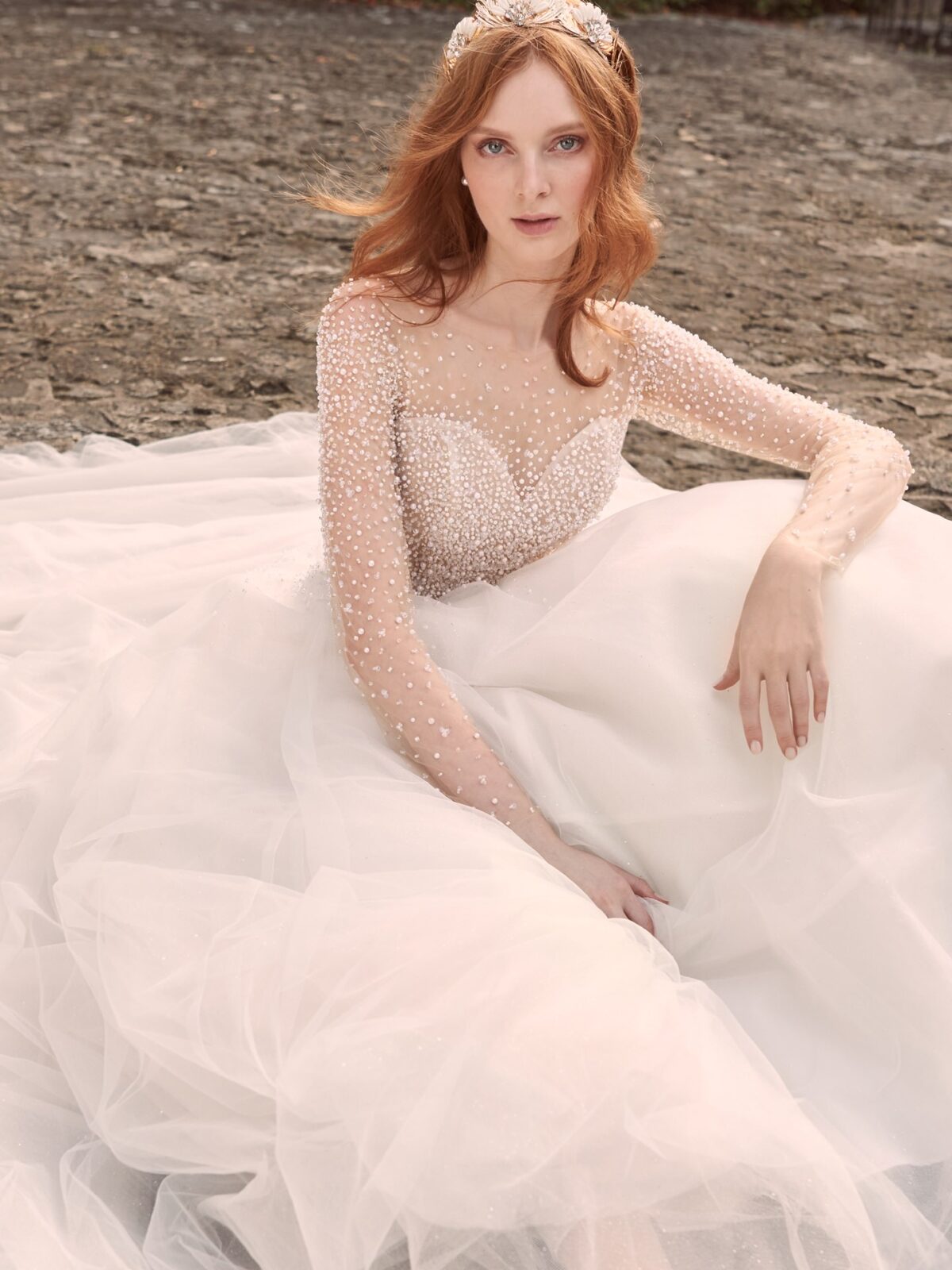 2022 Wedding Dress Trends Pearl Bridal Gown by Maggie Sottero