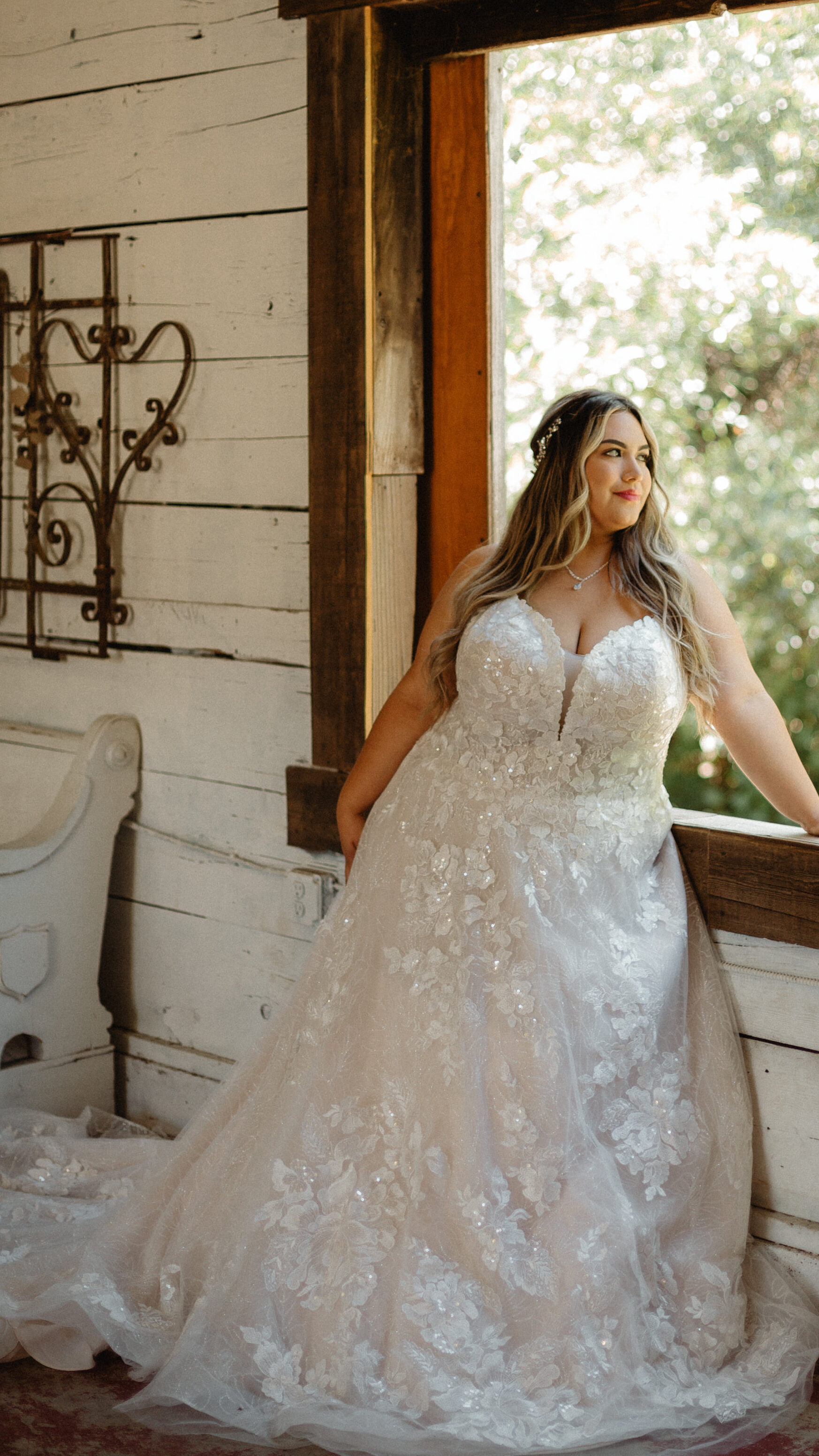 Plus size lace Wedding Dress by Stella York Spring 2021 Style 7404