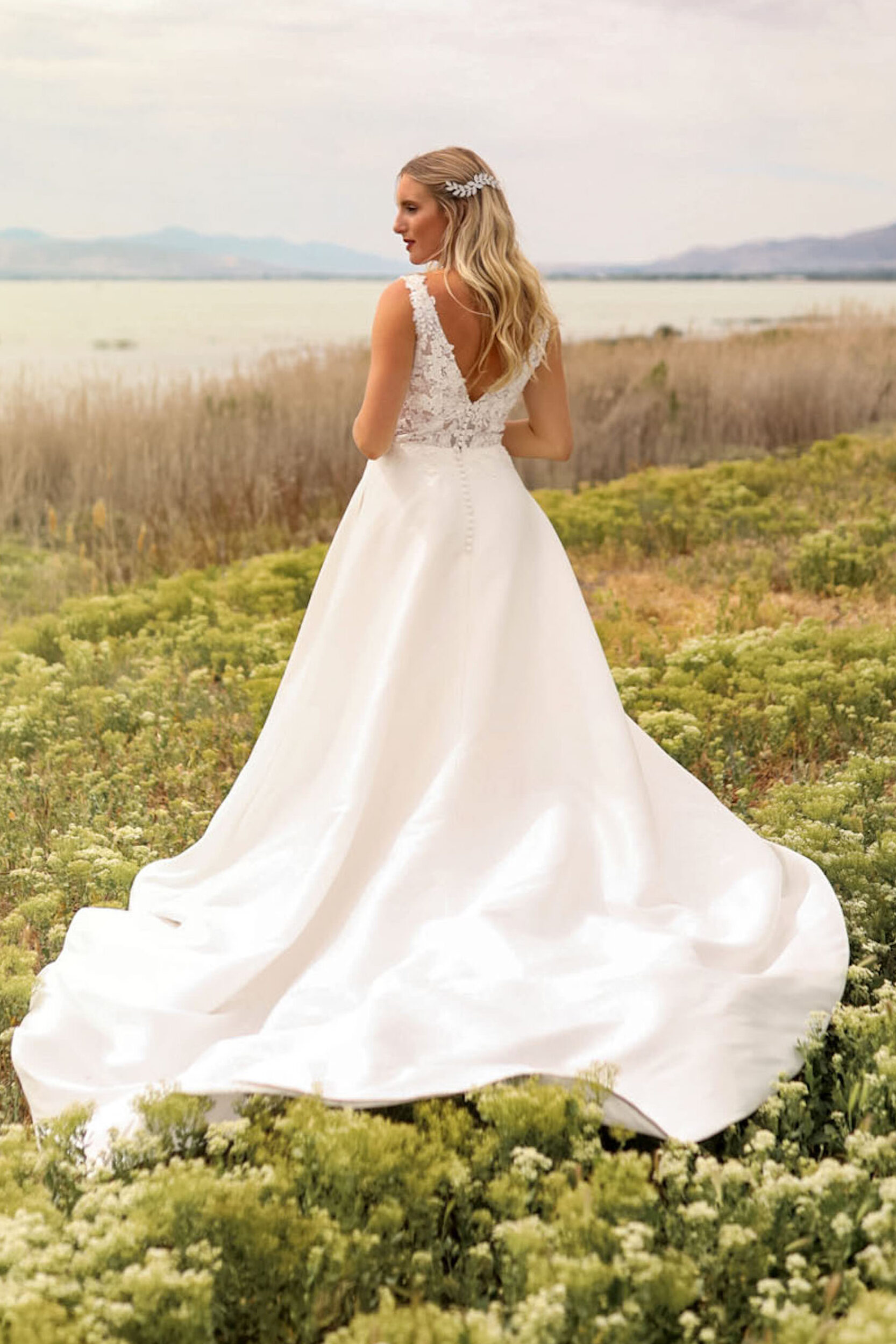 V-back Wedding Dress by Stella York Spring 2021 Style 7216
