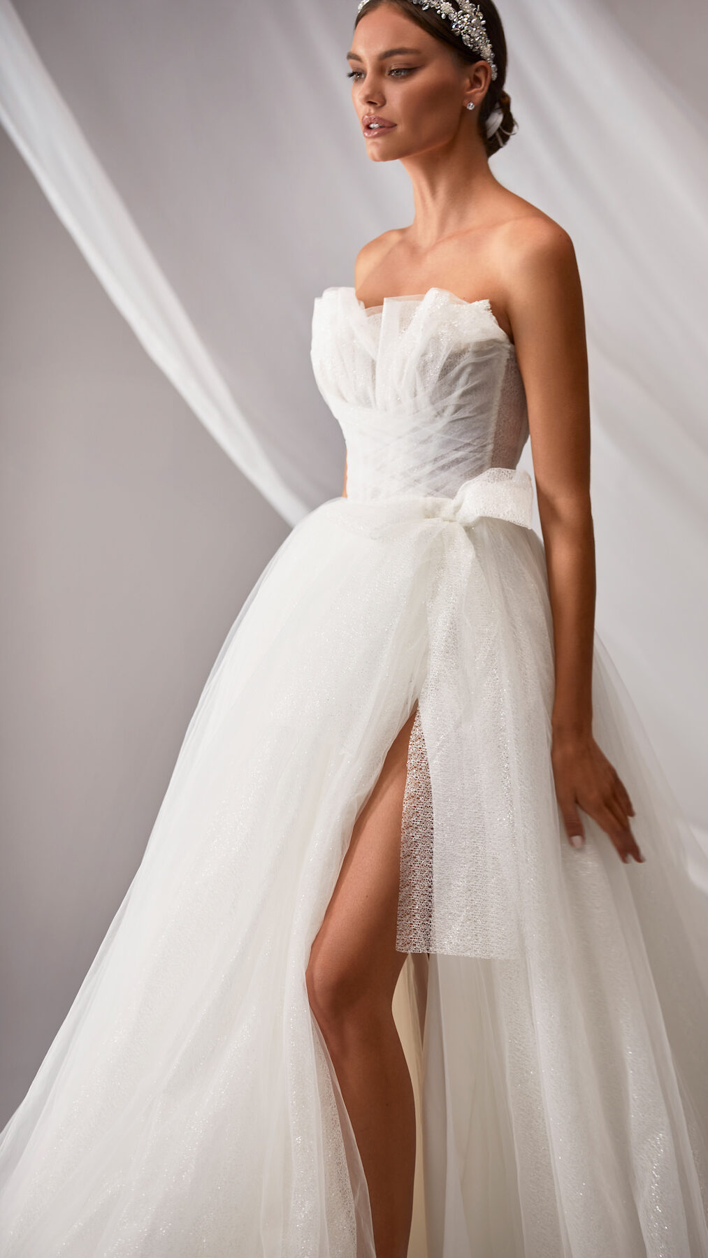 Ball Gown Wedding Dress by Milla Nova - Gloria White Lace