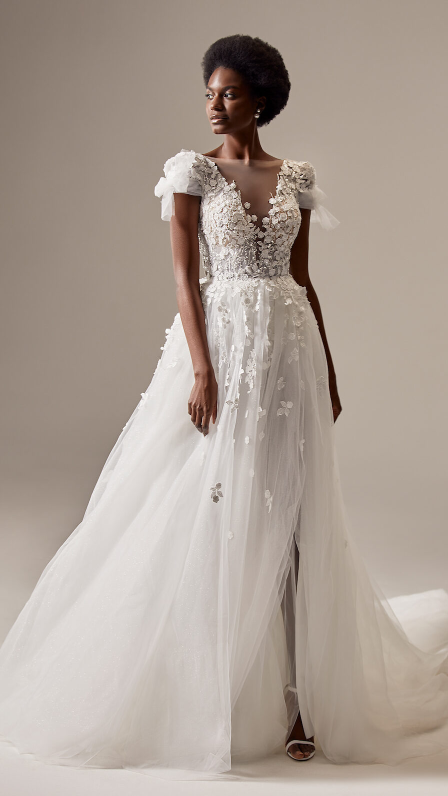 Ball gown Wedding Dress by Milla Nova - Kvita white lace