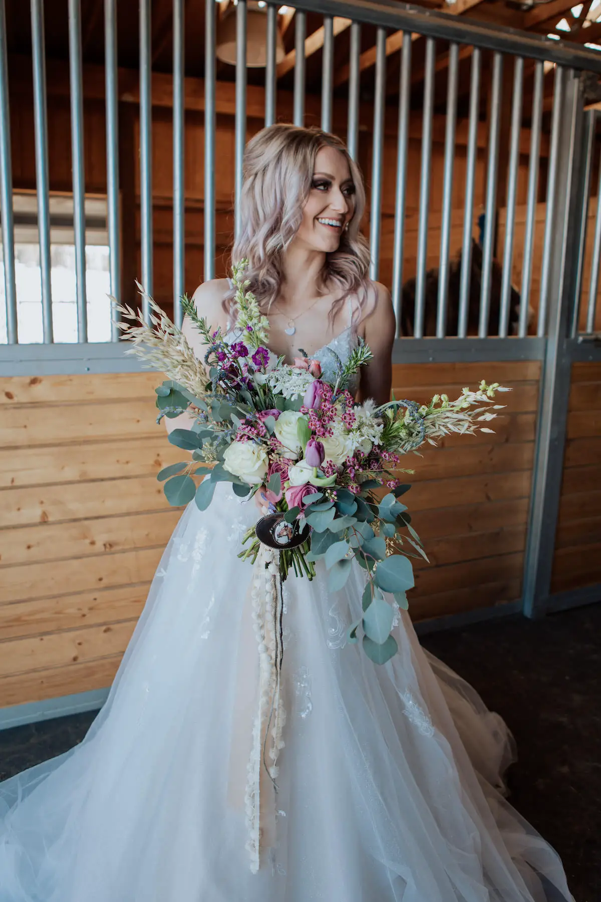 Boho wedding bouquet - Lauren Finch Photography