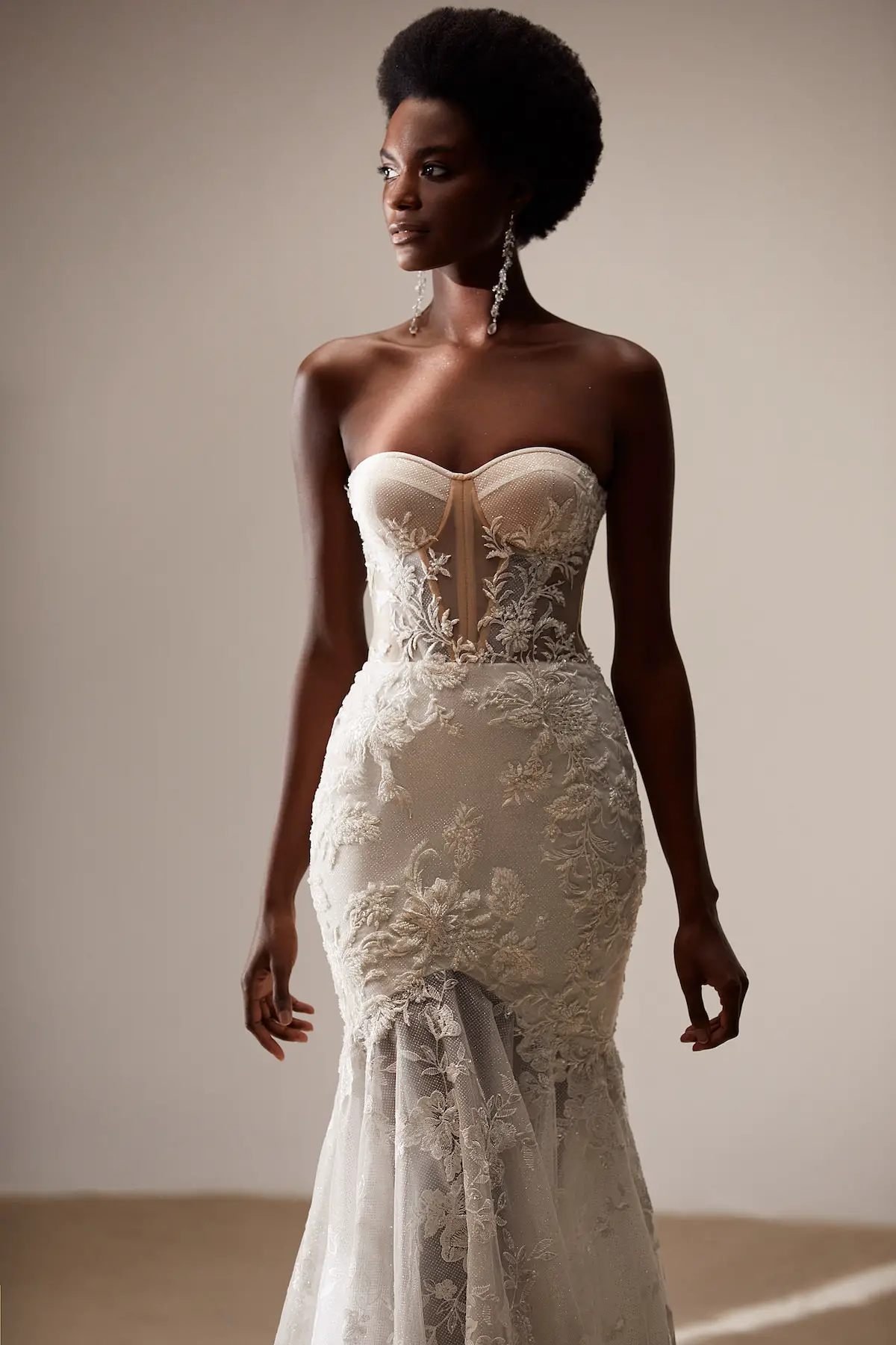 Corset Wedding Dress by Milla Nova - Alla white lace