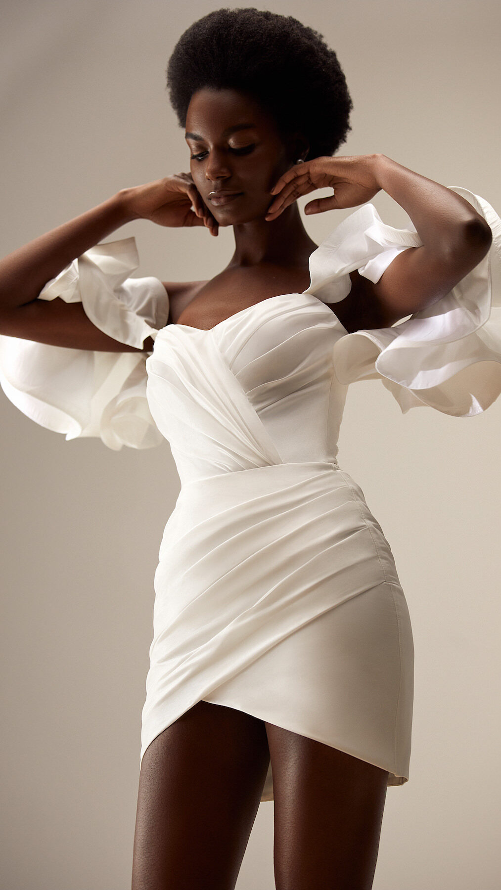 Court Wedding Dress by Milla Nova - Zori white lace