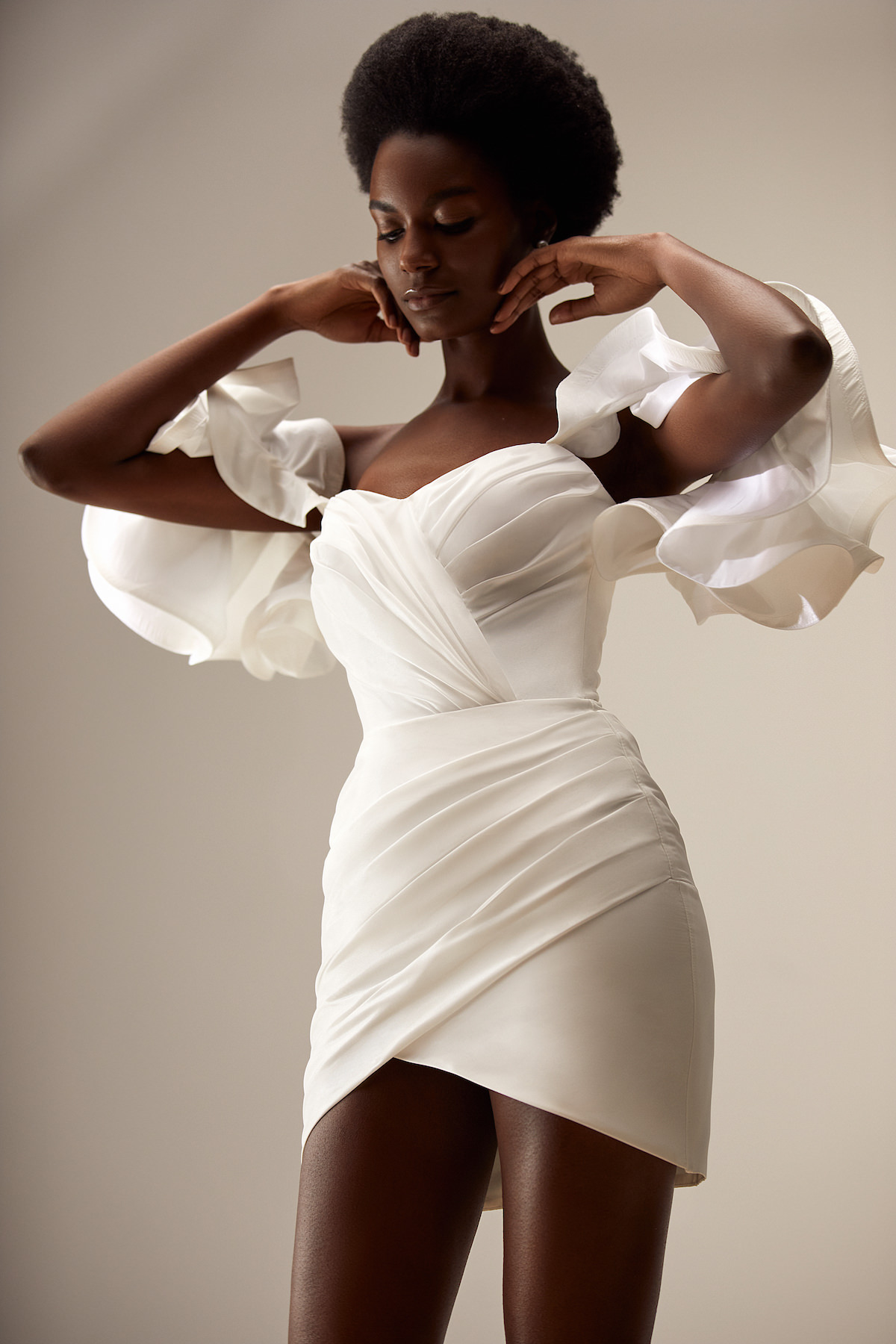 Court Wedding Dress by Milla Nova - Zori white lace