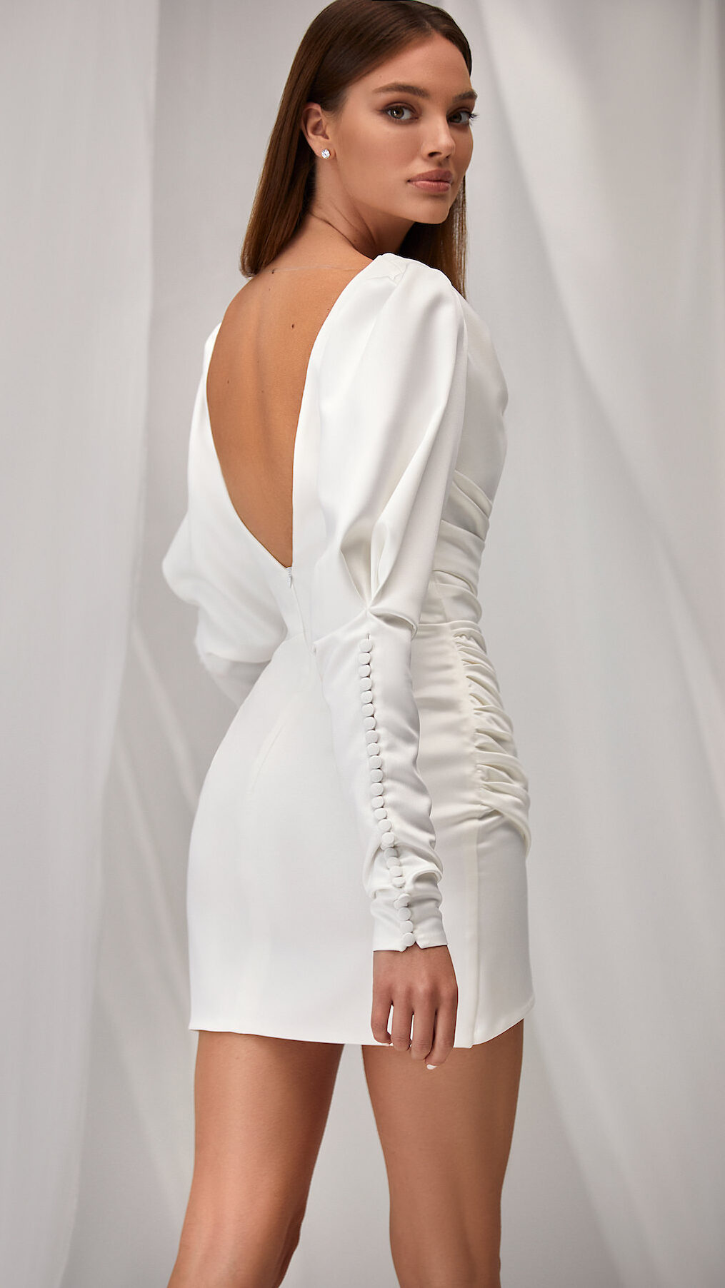 Courthouse Wedding Dress by Milla Nova - Regina White Lace