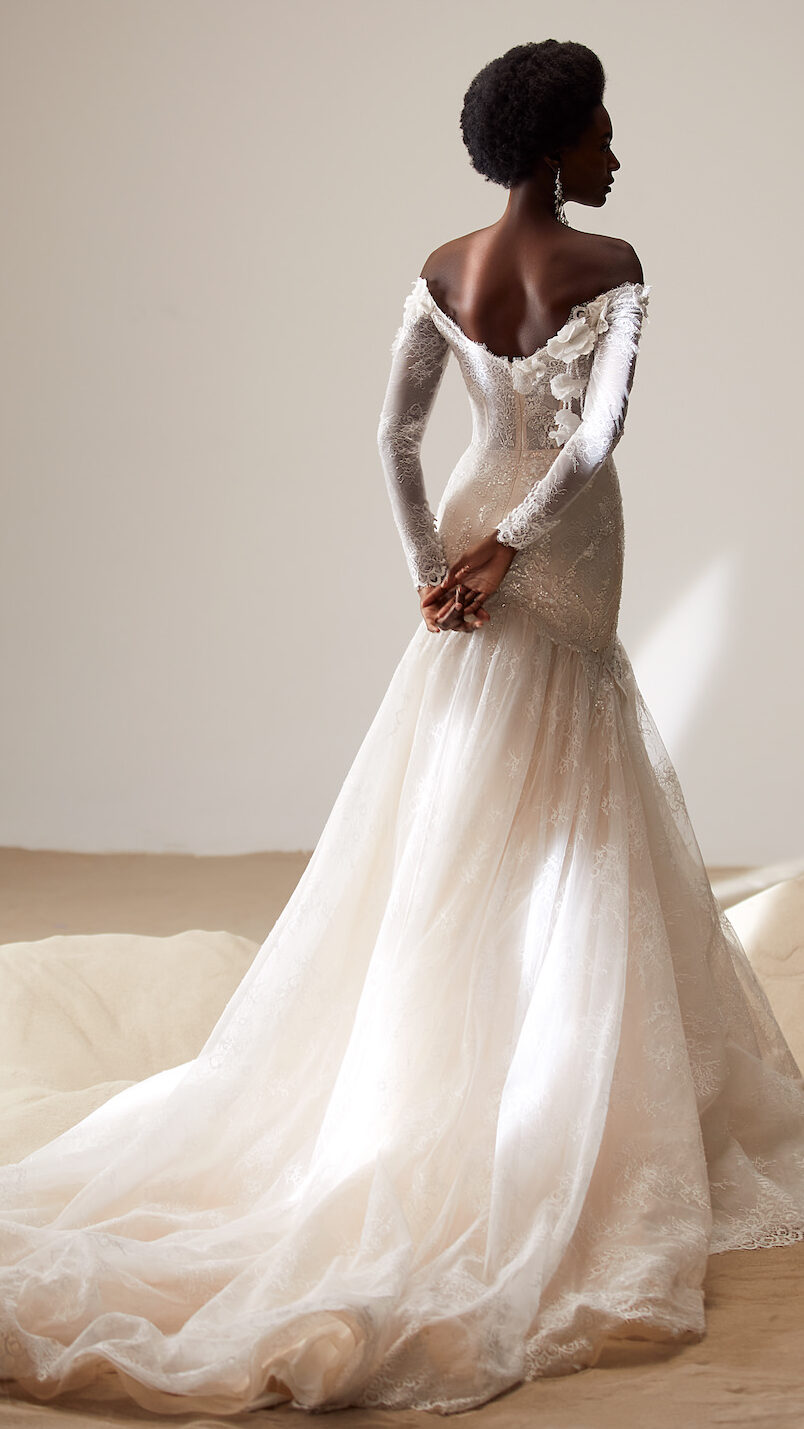 Hailey Bieber Wedding Dress by Milla Nova - Lola white lace