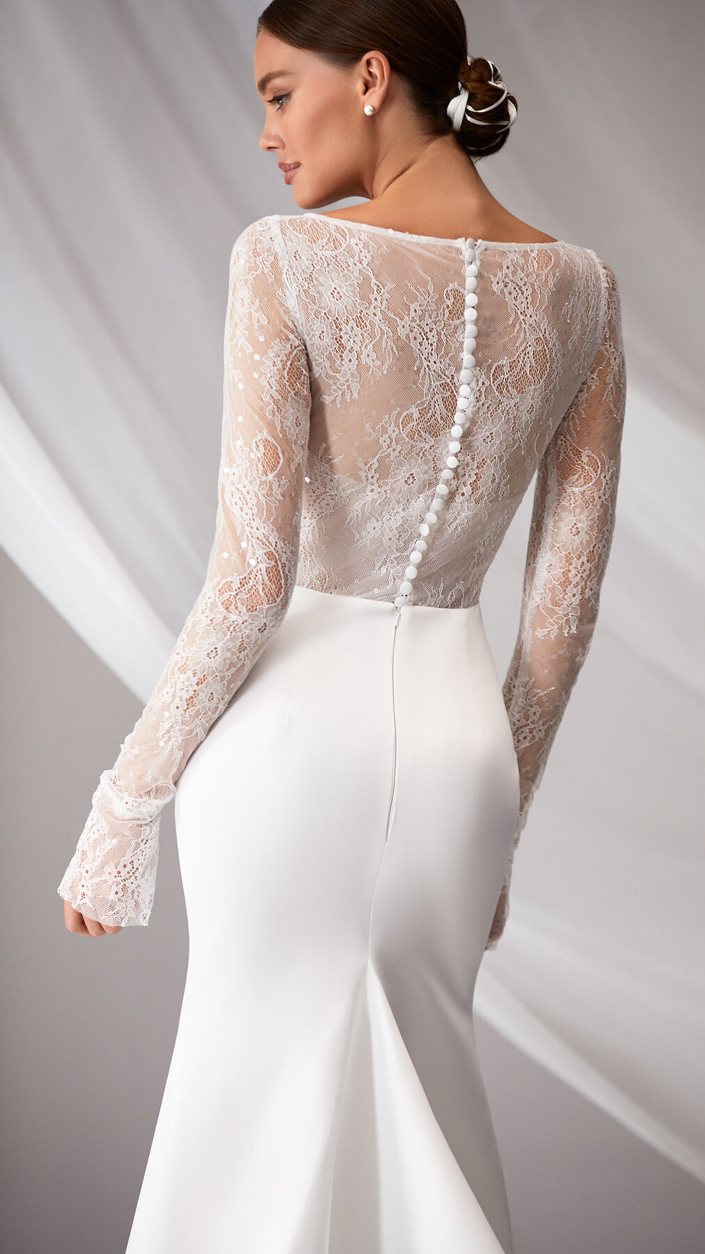 Lace Wedding Dress by Milla Nova - Diabla White Lace