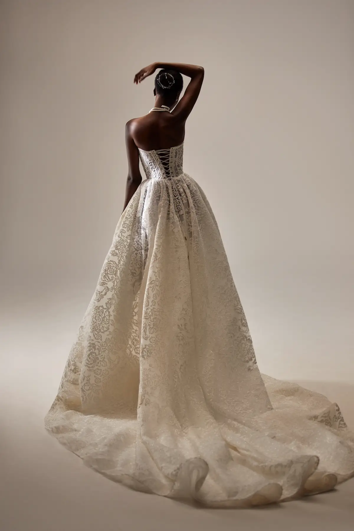Lace princess Wedding Dress by Milla Nova - Vitalia white lace